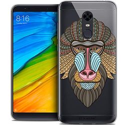 CASEINK fodral för Xiaomi Redmi 5 Plus (6) fodral [kristallgel HD sommarkollektion babian design - mjuk - ultratunn - tryckt i Frankrike]