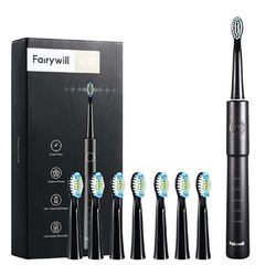 Fairywill e11 Adulte Brosse à dents à ultrasons Noir