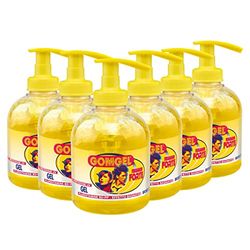 Gomgel Gel Capelli a Fissaggio Forte con Dispenser, Effetto Bagnato, Plurivitamine B5-pp, Protezione Uv - 6 x 250 ML