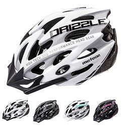 meteor® fietshelm heren dames kinderhelm MTB scooter helm helmet voor downhill scheidingshelm mountainbike inliner skatehelm BMX fietshelm jongens meisjes Fahrradhelmet bike Drizzle (wit/grijs, M 55-58 cm)