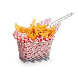 Garcia de Pou Square Mini Fryers in doos, 10 x 10 x 7,5 cm, roestvrij staal, zilver, 30 x 30 x 30 cm
