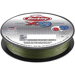Berkley X9, Filo da Pesca, Treccia a 9 Fili per la Pesca in Mare e in Acqua Dolce, Più Resistente e Molto Flessibile, Pesca ai Predatori, Long Cast