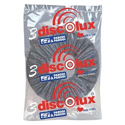 Parodii & Parodi- Discolux Replacement Disc for Floor Polisher, Stainless Steel Wool Disc, Ideal for Marble Floors, 3 Pieces in Grey Colour, Patented Product, Made in Italy, Diameter 12.5