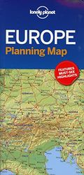 Lonely Planet Europe Planning Map: Easy-Fold, Full Colour Travel Map with Top Attractions, Itineraries & Themed Lists | Handy Slipcase for European Adventures