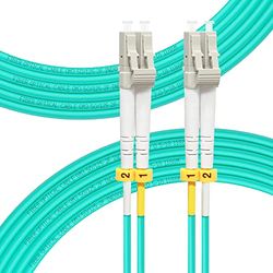 FLYPROFiber 10M OM3 LC a LC Cable de fibra óptica | Opciones de longitud: 0,5m-100m, 10GB dúplex LC-LC 50/125um LSZH Multimodo Cables de fibra óptica-10Meter