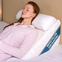 Flexicomfort Bed Wedge Pillow for Sleeping -Adjustable Post Surgery Pillow (7 in 1) -%100 Memory Foam -Head Support Cushion -Incline -Leg Elevation -Pregnancy - Snoring - Washable Cover -Large 24 Inch
