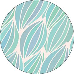 Bonateks, Ronde digitaal bedrukte muismat, antislip onderkant, voor kantoor en thuis, diameter: 22 cm