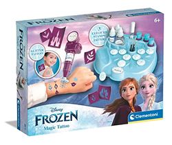 Clementoni-125 3 Disney Frozen 2-Magic Kit Temporanei, Banchetto con Penna per Tattoo, Gioco Creativo Tatuaggi Bambini 6 Anni, Multicolore, Taglia Unica, 18721