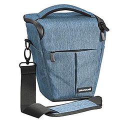 Cullmann - 90363 - Custodia Malaga Action 300 con tracolla blu - dimensioni interne 160 x 190 x 120 mm - adatta per fotocamere DSLR con obiettivo - Borsa da tasca