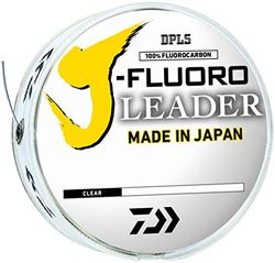 Daiwa J-Fluoro Fluorocarbon Leader - 50 Yards, helder