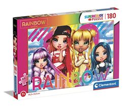 Clementoni - Puzzel Rainbow High 180 delen Supercolor High-180 stukjes, Made in Italy, 7 jaar, cartoon, meisjes, meerkleurig, medium, 29776