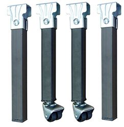 Imex El Zorro 4-delige set lattenbodem met wieltjes, metaal, neutraal, 39 x 5 x 3 cm