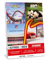 Tick&Box - Caja Regalo - Multi Madrid Estancia - 1, 2 o 3 entradas para 1 Actividad a Elegir + 1 Noche en Madrid en un Hotel a Elegir - Idea Regalo Original