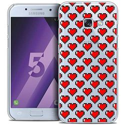 Caseink - fodral för Samsung Galaxy A5 2017 (A520) [kristallmönster HD kollektion kärlek Saint Valentine design Pixel Art - hård - ultratunn - tryckt i Frankrike]