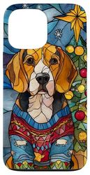 Beagle Dog Christmas Art in Festive Sweater Case for iPhone 13 Pro Max