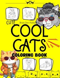 Cool Cats Coloring Book: Magician, Pirate, and Warrior Cats in 50 Fun Coloring Pages for Kids Who Love Bold Characters
