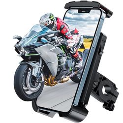 JOEAIS Support De Téléphone pour Vélo, Rotatif À 360 °, Support De Téléphone Universel pour Moto De 4,5 À 7,2", Compatible avec Iphone 14/13/12/11 Pro Max/XS, Galaxy, Huawei, Etc