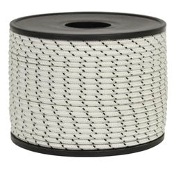 Corderie Italiane®, 006044987, Sagola per Fucili da Sub, Anima in Dyneema® SK75 Intrecciato, Rivestimento in Poliestere Alta Tenacità prestirato, Diametro 2,0 mm, 50 Metri, Colore Bianco - Nero