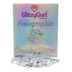 20g Holographic Chunky Glitter GlitzyGurl Festival Glitter Cosmetic Face Body Hair Nails