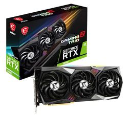 MSI GeForce RTX 3080 Gaming Z Trio 10G LHR - Tarjeta gráfica para Videojuegos NVIDIA RTX 3080 LHR, GPU 1830 MHz, Memoria GDDR6X de 10 GB, Color Negro