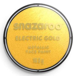 Snazaroo 1118777 Kinderschmink, huidvriendelijke hypoallergene gezichtsmake-up op waterbasis, vrij van parabenen - 18ml Doosje, Metallic Colour Gold