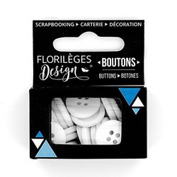 Florilèges Design FDB126 Botones Edelweiss plástico Blanco 6 x 5 x 2.2000000000000002 cm