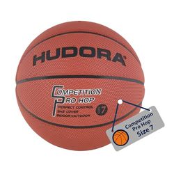 HUDORA Barn och vuxna basket Competition Pro Hop, Gr. 7 med superabsorberande yta för bästa grepp, brun, 7