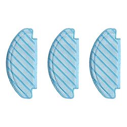 ECOVACS Pack of 3 Reusable Wipes - Original Accessory for T8 AIVI and N8 Series Robot Hoover with Mop Function, D-CC3I, Light Blue