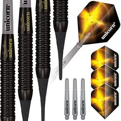 Unicorn Brass Gary Anderson Soft Tip Dardos, homem, preto, 16G