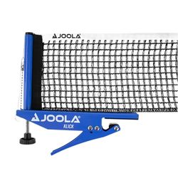 JOOLA Rede de ténis de mesa KLICK - Conjunto de ténis de mesa para interiores, desportos de lazer, técnica de suporte, ajustável em altura com parafuso de bloqueio, azul, 183 x 15,25 cm.