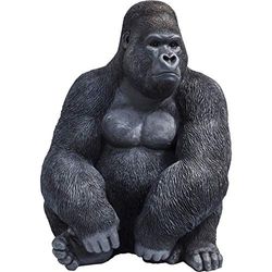 Kare Design figura decorativa macacão gorila, preto, XL, objeto decorativo, motivo gorila, motivo animal, 76 x 60 x 55 cm (h/w/d)
