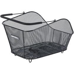 Basil Icon M cykelkorg MIK – 26 L, svart, väderbeständig, inkl. låsbar MIK-adapterplatta, perfekt för shopping och daglig användning