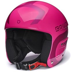 Briko Helmet Mixte Enfant, Shiny Red Violet Metallic Pink, XS