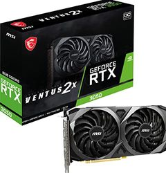 MSI GeForce RTX 3050 VENTUS 2X 8G OC Scheda video gaming - 8GB GDDR6X, 1807 MHz, PCI Express Gen 4 x8, 128-bit, 3x DP v1.4a, HDMI 2.1 (Supporta 4K)