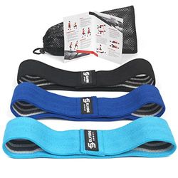ELVIRE SPORT Bandas Elasticas Musculacion Mujer y Hombre (Set de 3) | Cintas Elasticas Fitness de Tela | Ligas para Ejercicios Gomas Yoga, Pilates, Crossfit, Sentadillas