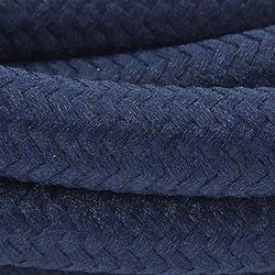 Câble textile soie - 3m - Bleu marine