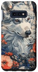 Carcasa para Galaxy S10e Yakutian Laika Ornamental Acuarela Floral Salvaje