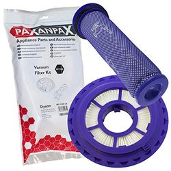 Paxanpax PFC346 Compatible Filter Kit for Dyson, DC41 Mk2, DC43, DC55, DC65, DC66 Series, White