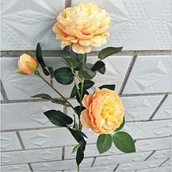 LLJJK Simulation of Peony Flower Pot Cultivation Plant Wedding Office Decor