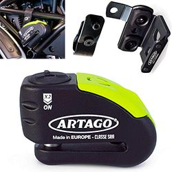 Artago 30 x 5 Pack cadeado antirroubo disco com alarme 120 db alta segurança suporte para Ducati Monster Diavel, homologado SRA e Sold Secure Gold