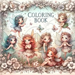 Coloring book: Fairies in their world