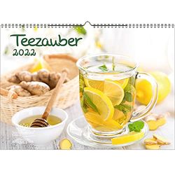 Seelenzauber K2022-3W-00171-D-0 Teezauber - Calendario DIN A3 para té 2022, diseño de Seelenzauber