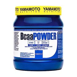 YAMAMOTO NUTRITION BCAA 2:1:1 300 gr, Integratore Alimentare di Aminoacidi Ramificati Fermentati con Vitamina B1 e B6, Integratore per Sportivi BCAA POWDER, Gusto Arancia