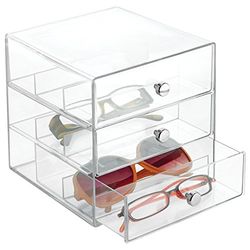Interdesign 35330EU Clarity - Módulo de gavetas para óculos (3 gavetas), transparente