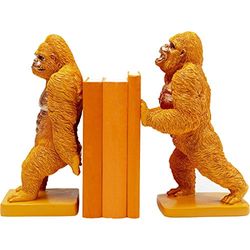 Kare Design Boekensteunen gorilla, oranje, set van 2