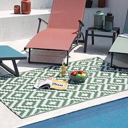 RED DECO Tapis d’extérieur/intérieur réversible Madagascar 180 x 90 cm