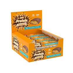 Applied Nutrition Protein Crunch - Protein Bars, High Protein, Low Sugar (Milk Chocolate Peanut) (62g x 12)