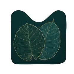 Douceur d'Intérieur Jade - Alfombra para Contorno de váter, 45 x 45 cm, Microfibra Estampada