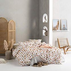 Linen House Haze - Juego de Funda nórdica y Funda de edredón, Color Rosa y Arena