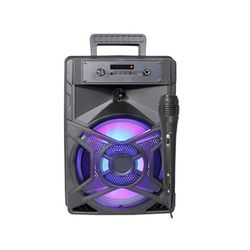 PRENDELUZ Altavoz portátil Bluetooth con micrófono Incluido, Recargable USB, inalámbrico, con Luces led de Colores